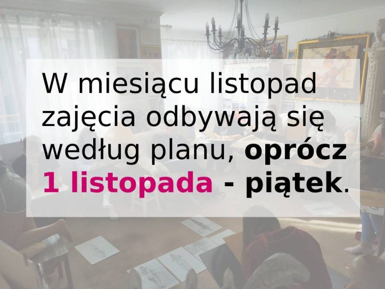 Zajęcia w listopadzie